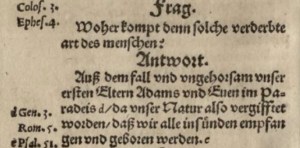 QA 7 of the Heidelberg Catechism -- the first German edition in 1563.